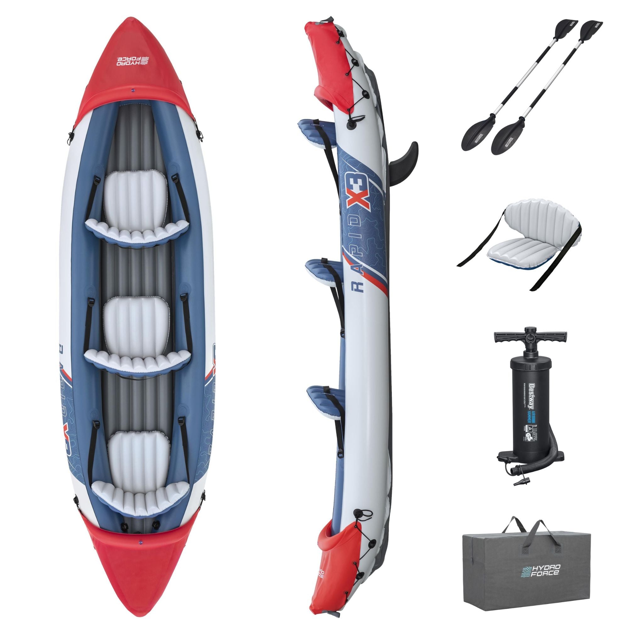 Rapid X3 Inflatable Kayak for 3 People