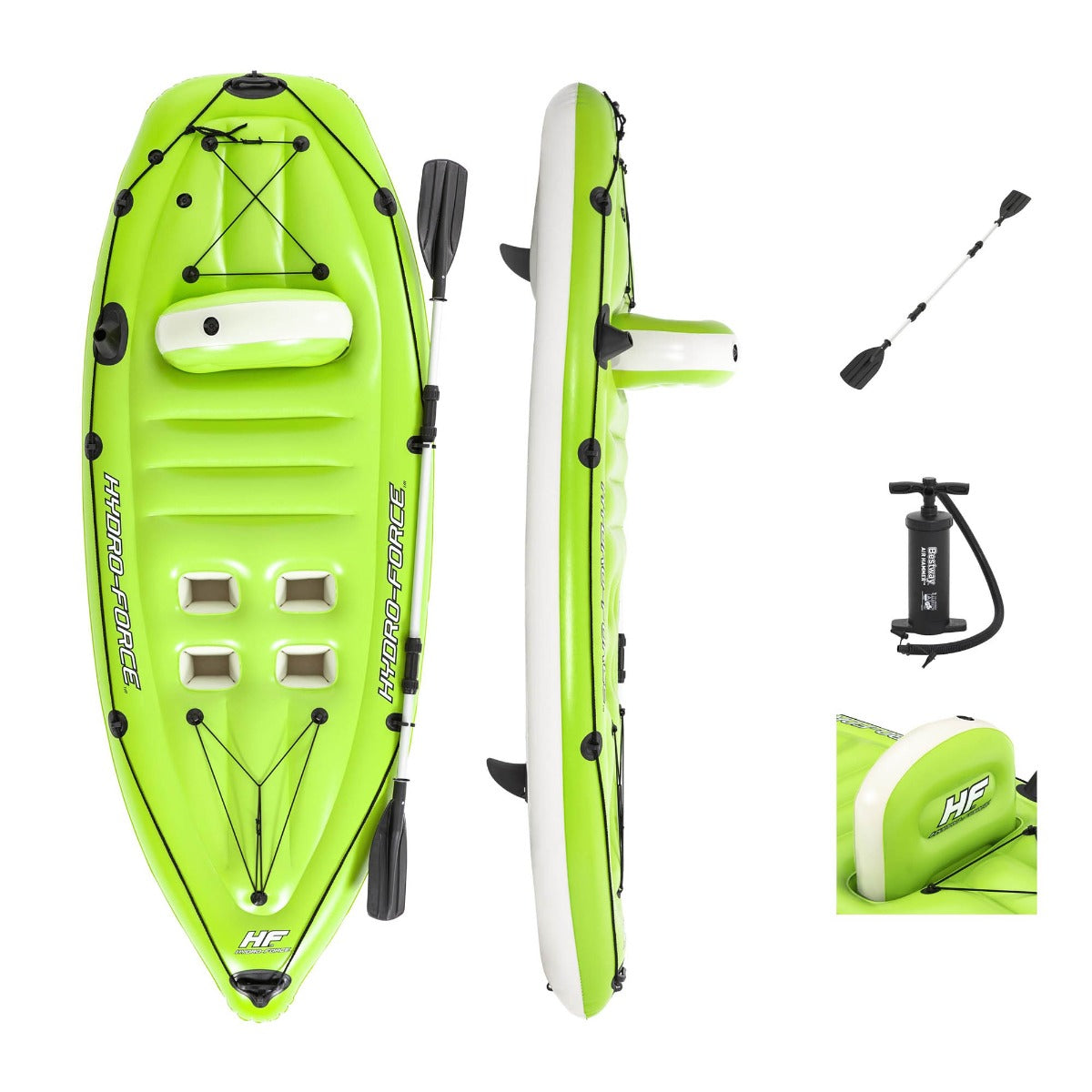 1-Person Inflatable Fishing Kayak Kit by Hydro-Force