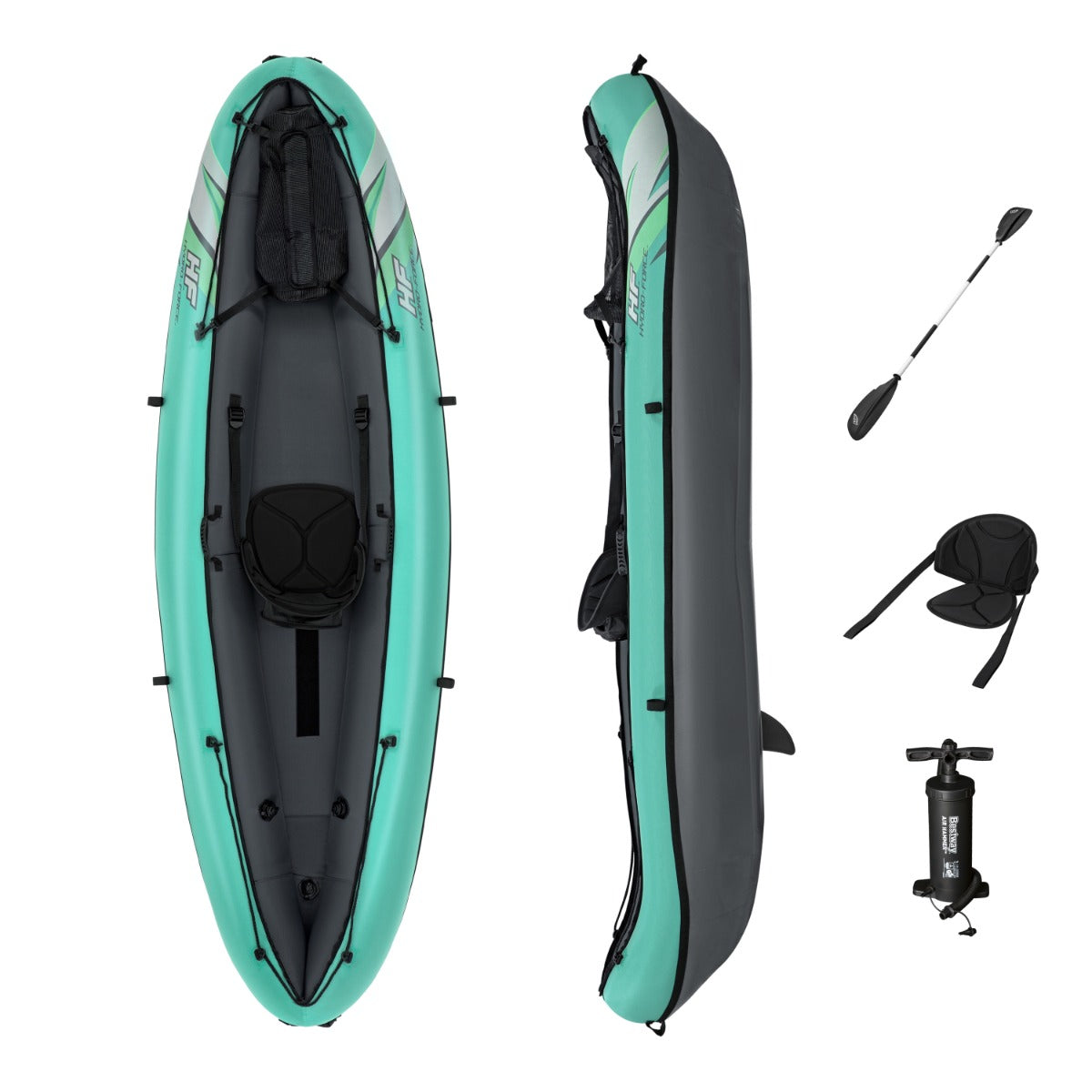 Ventura 1-Person Inflatable Kayak Set by Hydro-Force