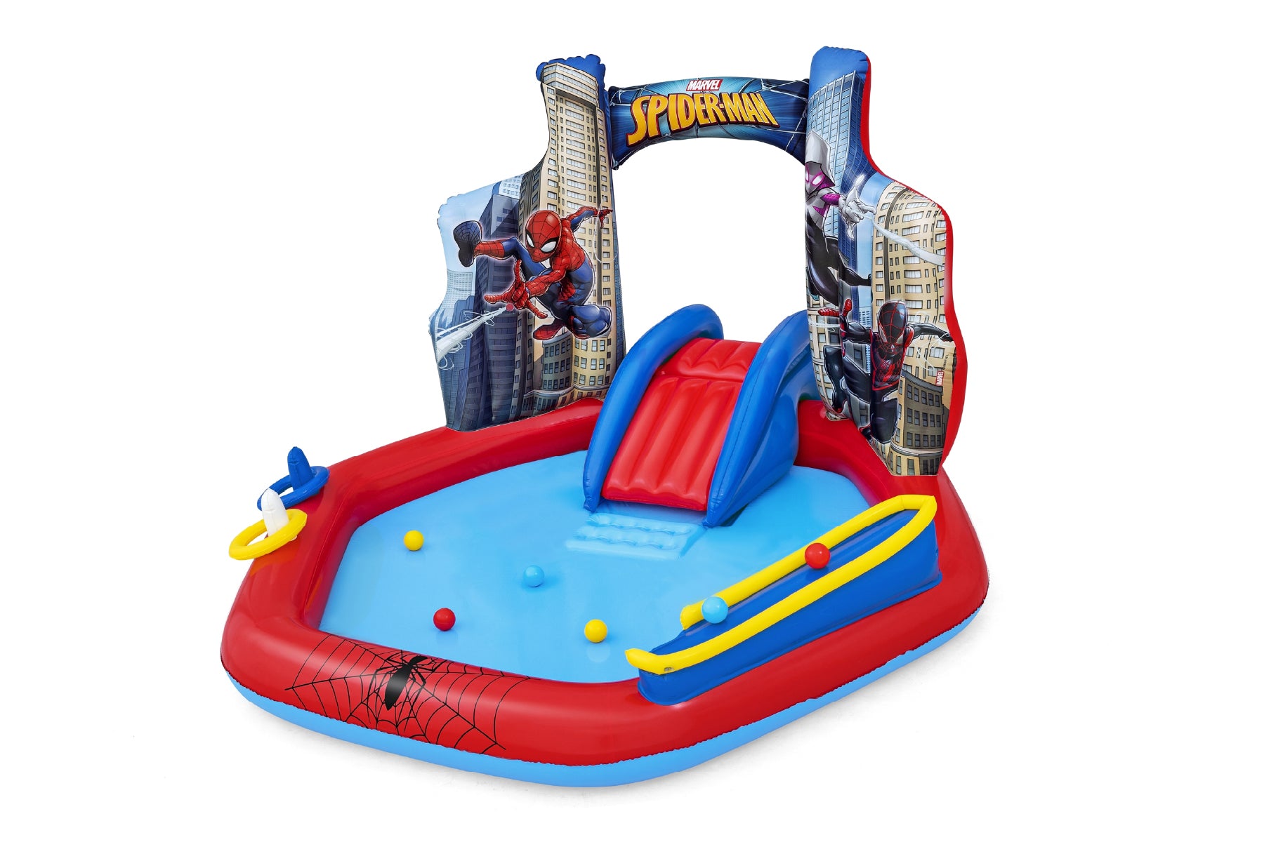 Spider-Man Inflatable Pool with Play Center for Kids