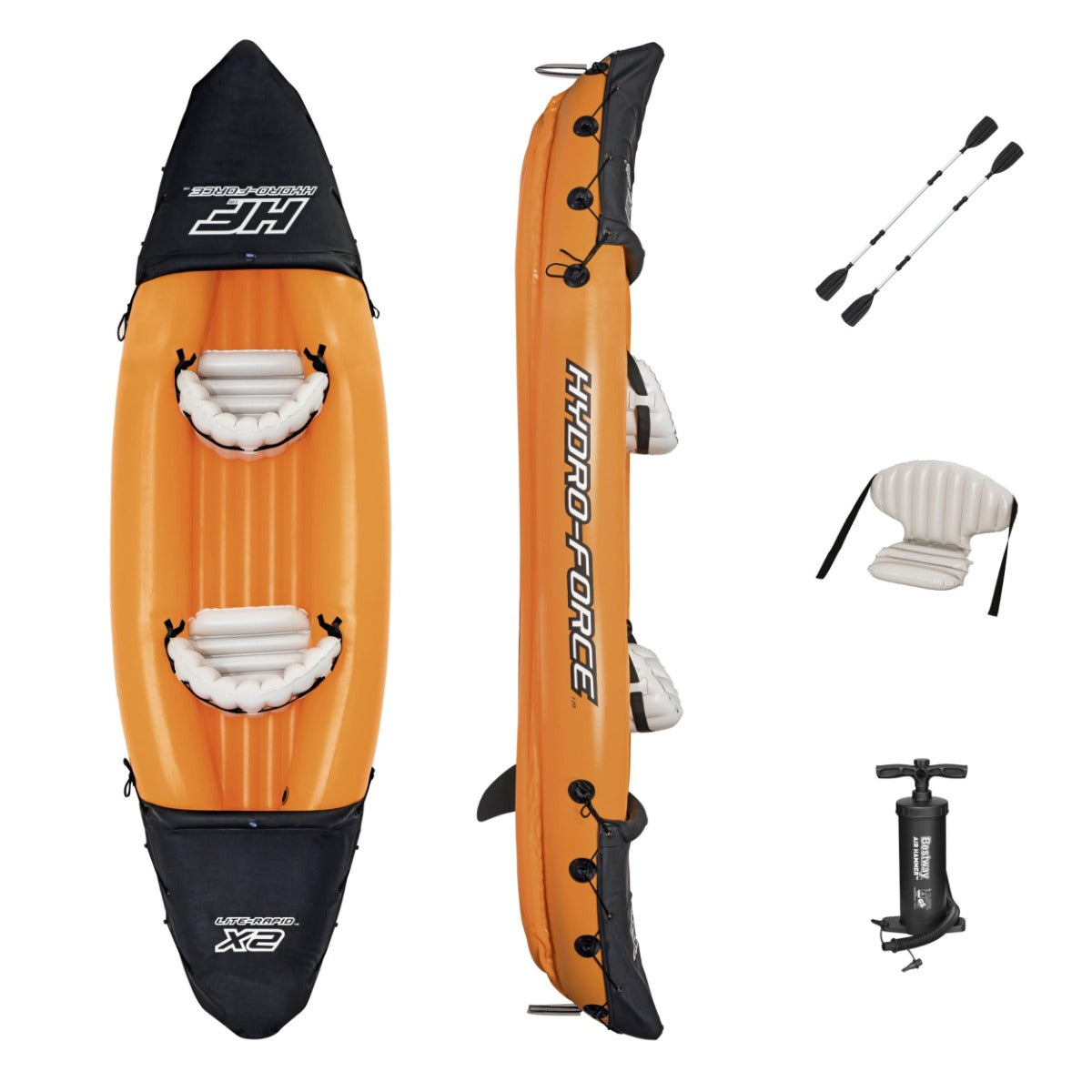 Hydro-Force 2-Person Inflatable Kayak Set for Rapids
