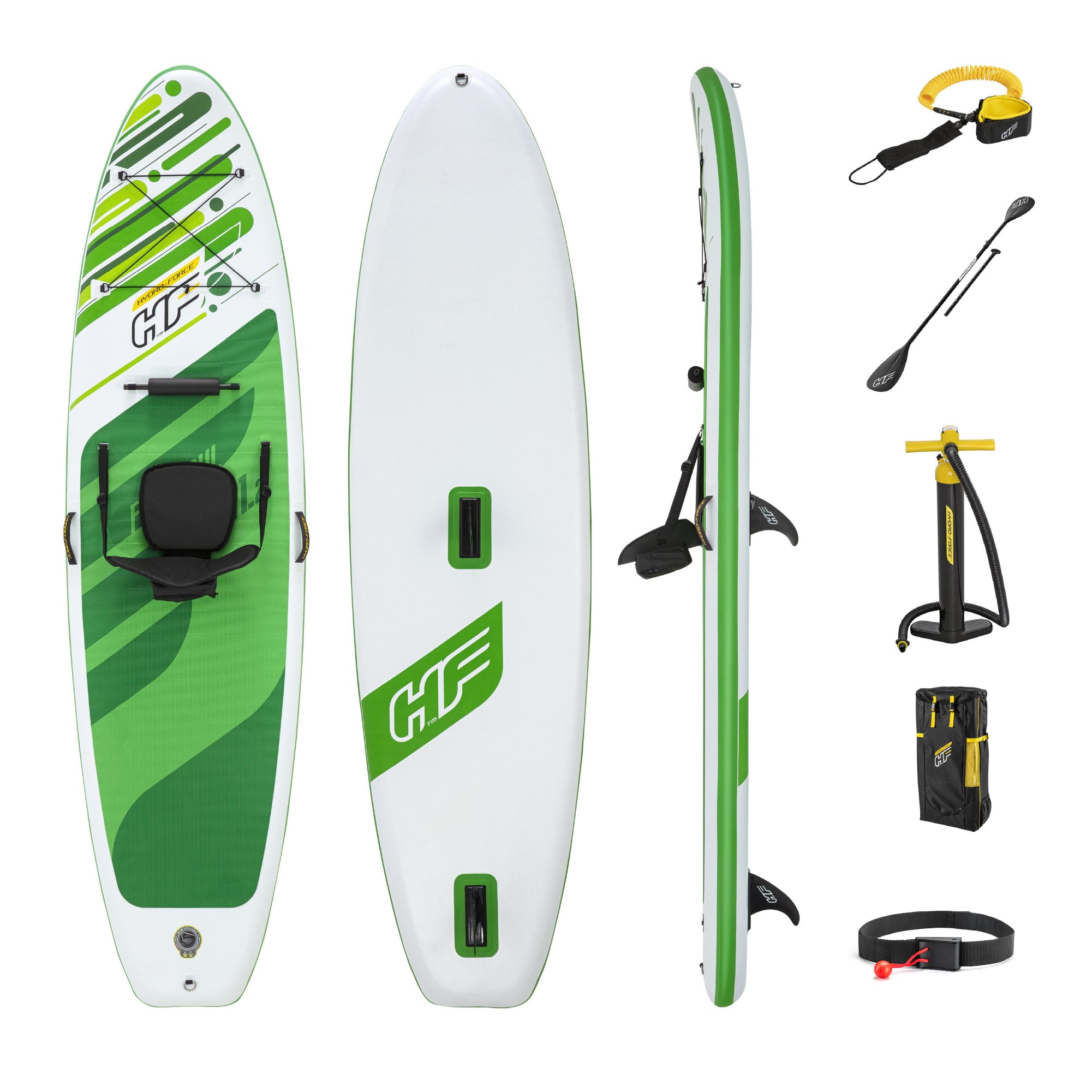 11ft Inflatable Paddle Board & Kayak Combo by Hydro-Force