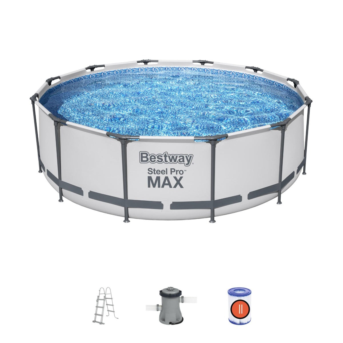 12ft Steel Above Ground Pool Set - Round & Durable