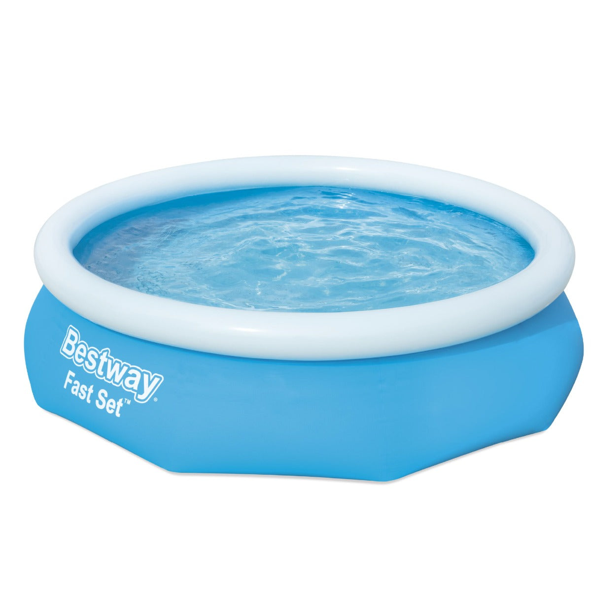 10ft Round Inflatable Pool - Quick Setup Blue Design