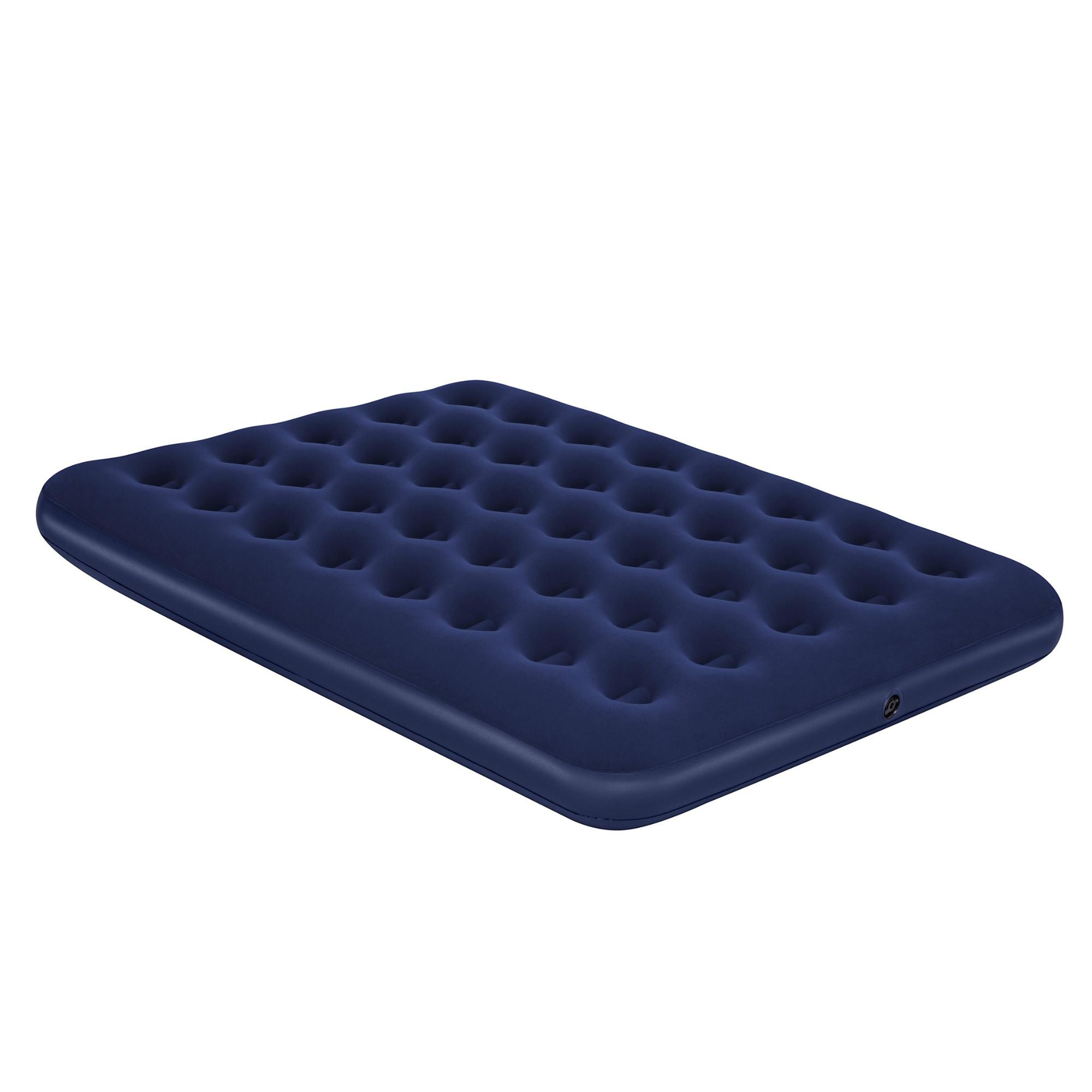 Flocked Double Air Mattress with Built-in Pump